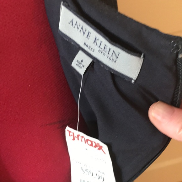 NWT Anne Klein navy sleeveless dress size 8 - Picture 4 of 8